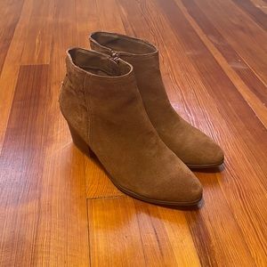 ALDO cognac suede booties